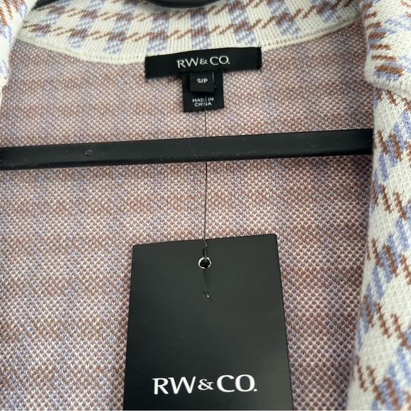 Brand new with tags RW and Co women chequered coat, white and light purple - Picture 7 of 10